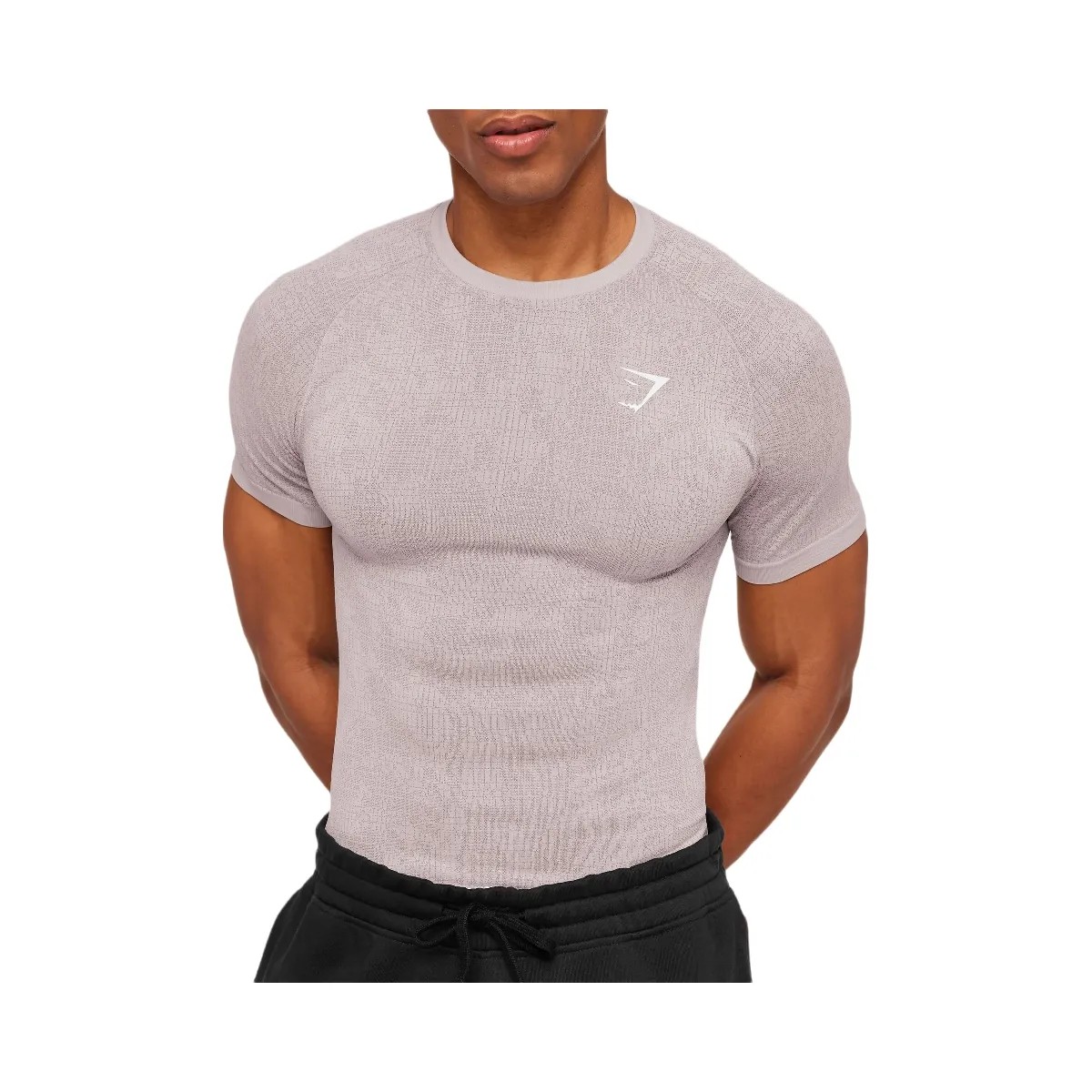 Gymshark Geo Seamless Grid T-Shirt "Dawn Purple Dusk Purple" - HypeFly India View 6