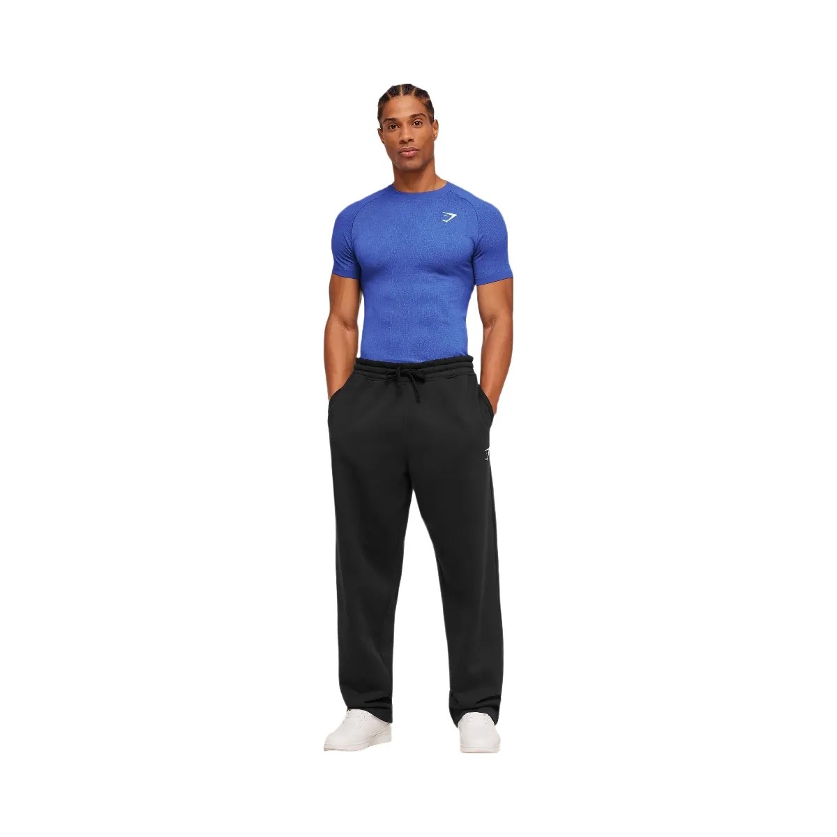 Gymshark Geo Seamless Grid T-Shirt "Force Blue Steady Purple" - HypeFly India View 5