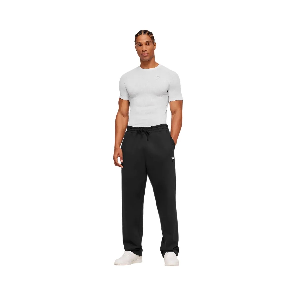Gymshark Geo Seamless Grid T-Shirt "White Silver Grey" - HypeFly India View 5
