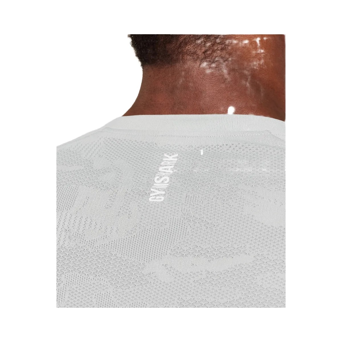Gymshark Geo Seamless Long Sleeve T-Shirt "Light Grey Smokey Grey" - HypeFly India View 6