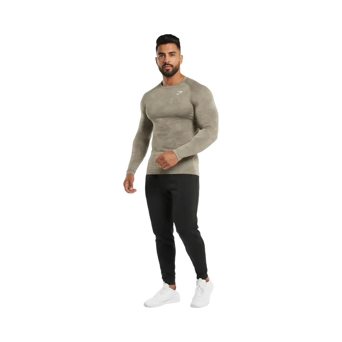gymshark-geo-seamless-long-sleeve-t-shirt-linen-brown-camo-brown