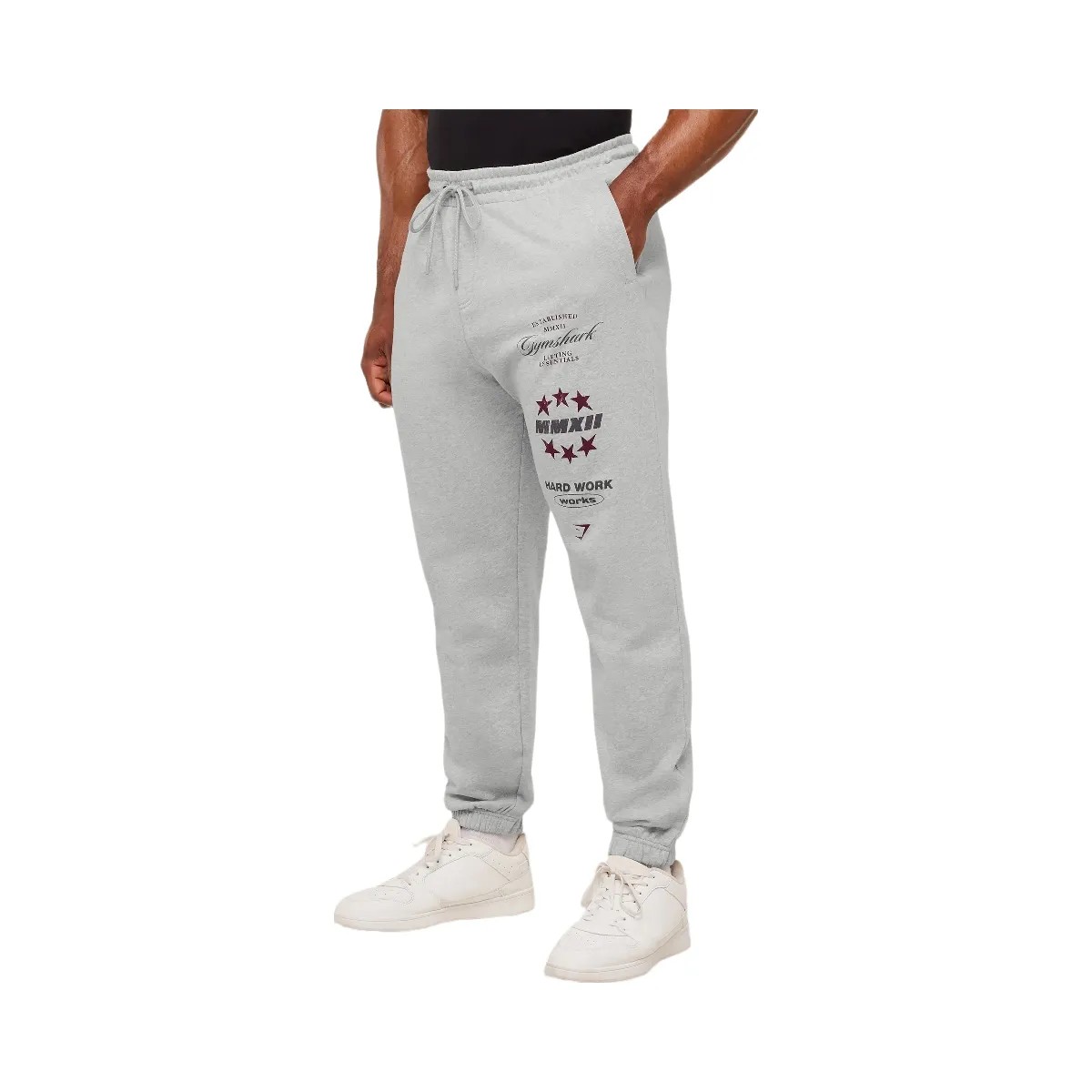 Gymshark Global Lifting Graphic Pants "Light Grey Core Marl" - HypeFly India View 3