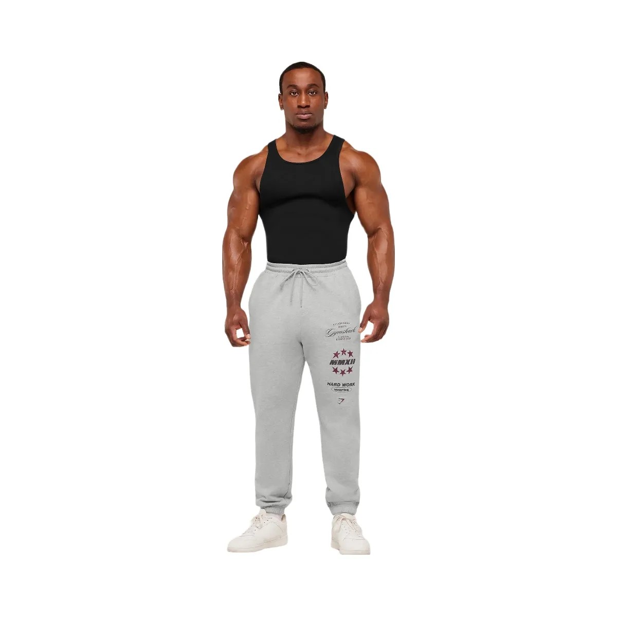 Gymshark Global Lifting Graphic Pants "Light Grey Core Marl" - HypeFly India View 5