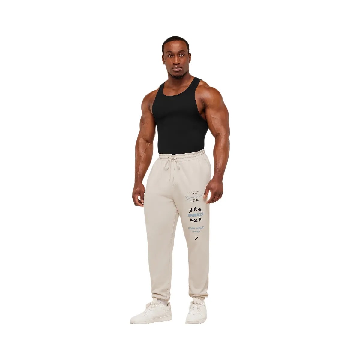 Gymshark Global Lifting Graphic Pants "Tinted White" - HypeFly India View 5