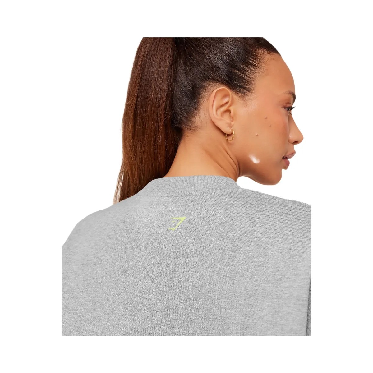 Gymshark Glutey Calls Graphic Sweatshirt "Light Grey Core Marl" - HypeFly India View 6