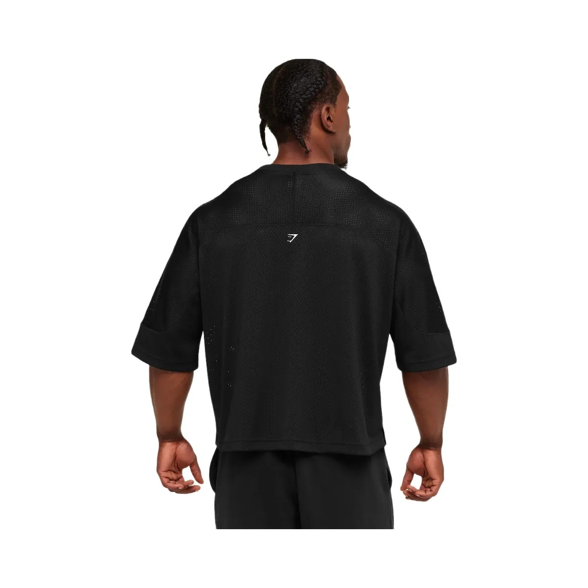 Gymshark Graphic Mesh Oversized T-Shirt "Black" - HypeFly India View 4