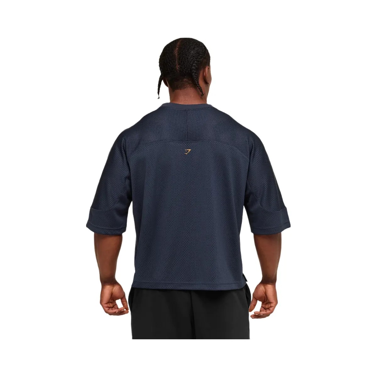 Gymshark Graphic Mesh Oversized T-Shirt "Heavy Blue" - HypeFly India View 3