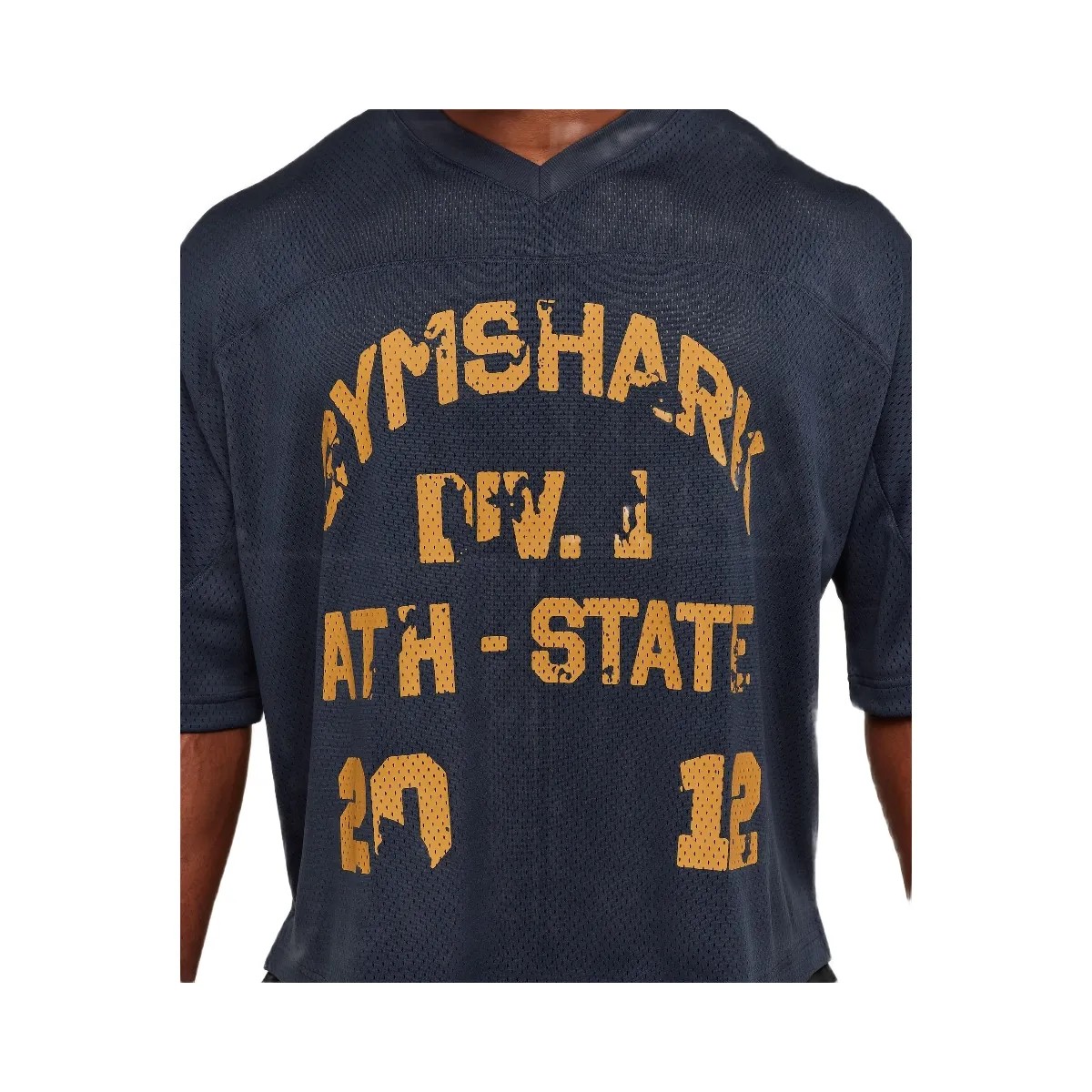 Gymshark Graphic Mesh Oversized T-Shirt "Heavy Blue" - HypeFly India View 6