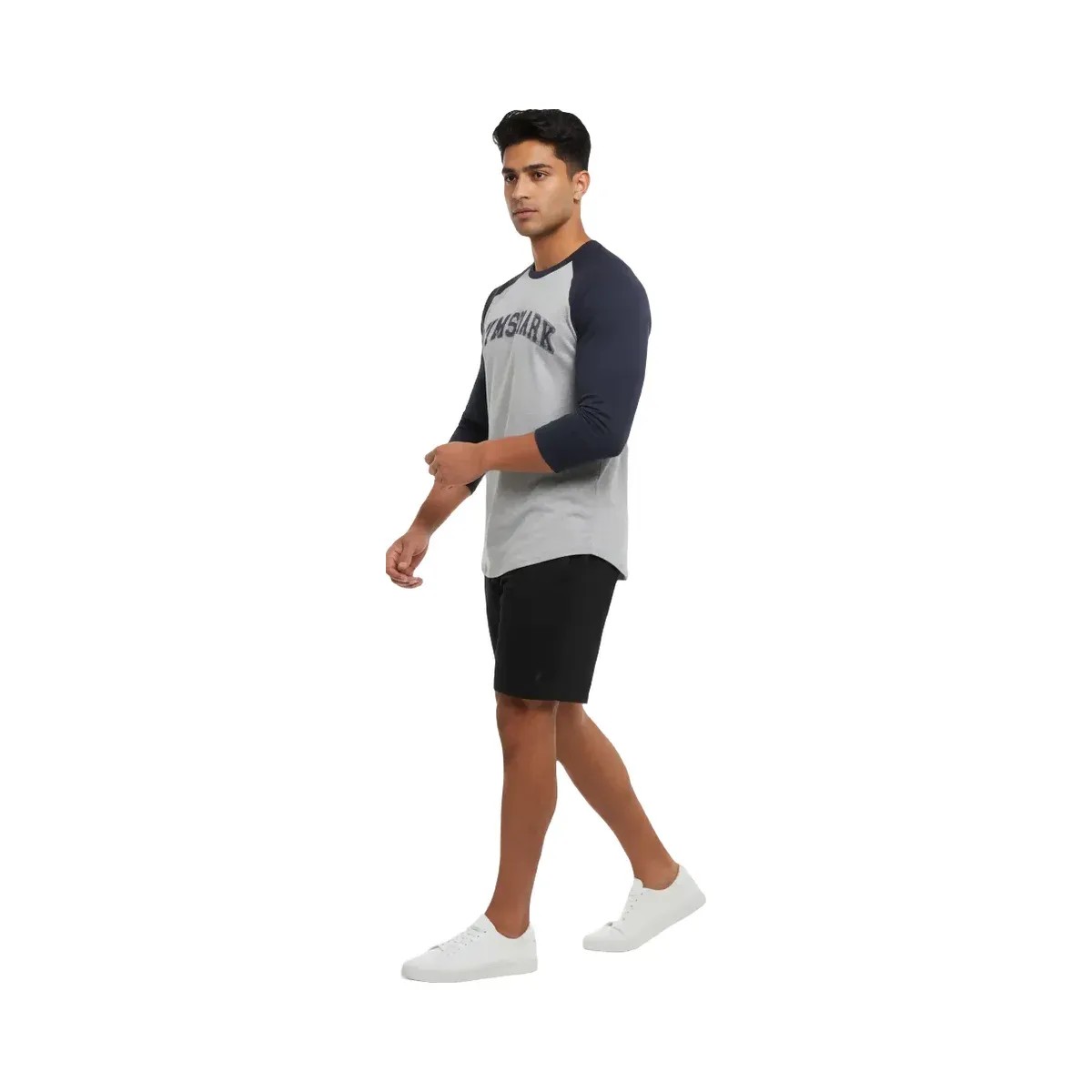 gymshark-gslc-raglan-3-4-sleeve-t-shirt-light-grey-core-marl-heavy-blue