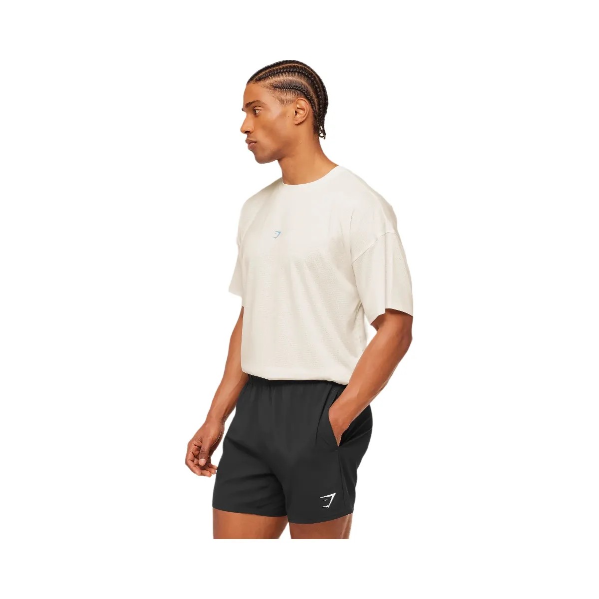 Gymshark GSRC Stencil Graphic T-Shirt "Soft White" - HypeFly India View 3