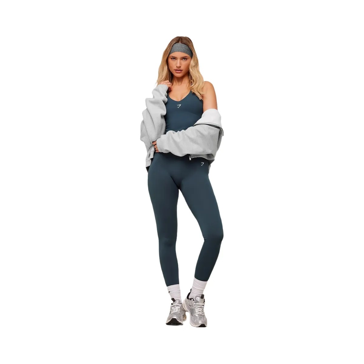 Gymshark Halter Neck Cami with Shelf "GS Stealth Blue" - HypeFly India View 4