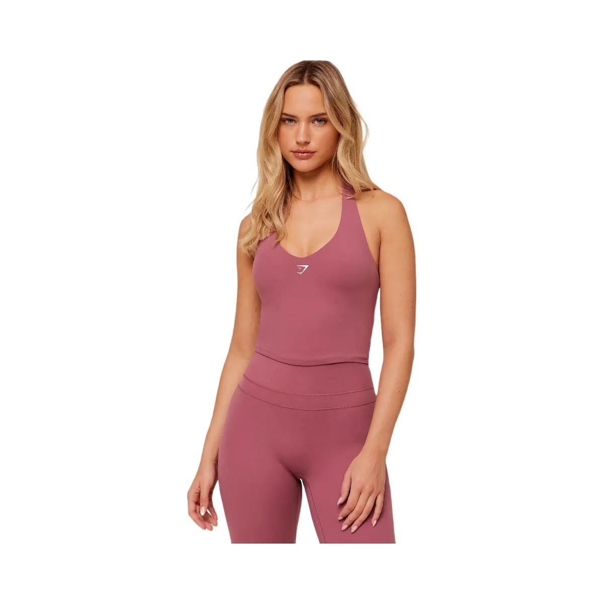 Gymshark Halter Neck Cami with Shelf "Reset Pink" - HypeFly India View 1