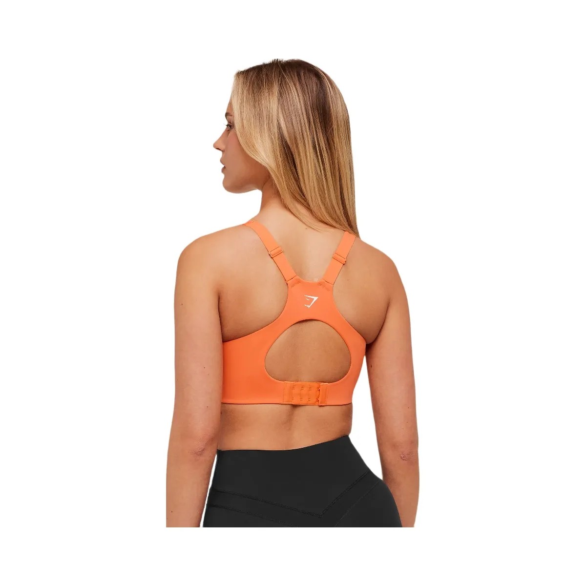 Gymshark High Support V-Neck Sports Bra "Dayglow Peach" - HypeFly India View 2