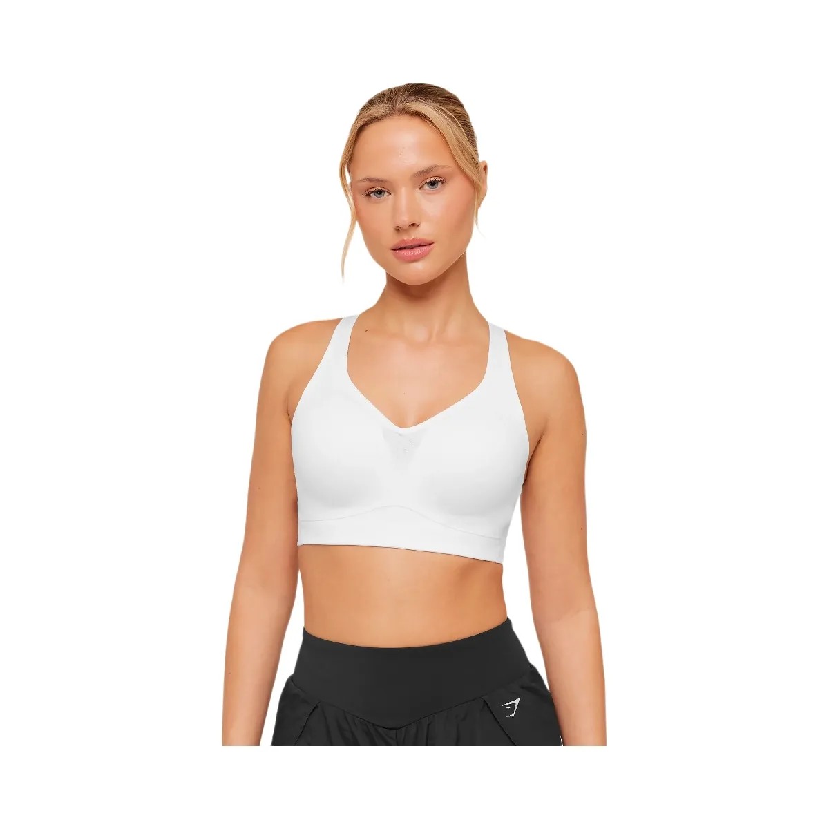 Gymshark High Support V-Neck Sports Bra "GS White" - HypeFly India View 1