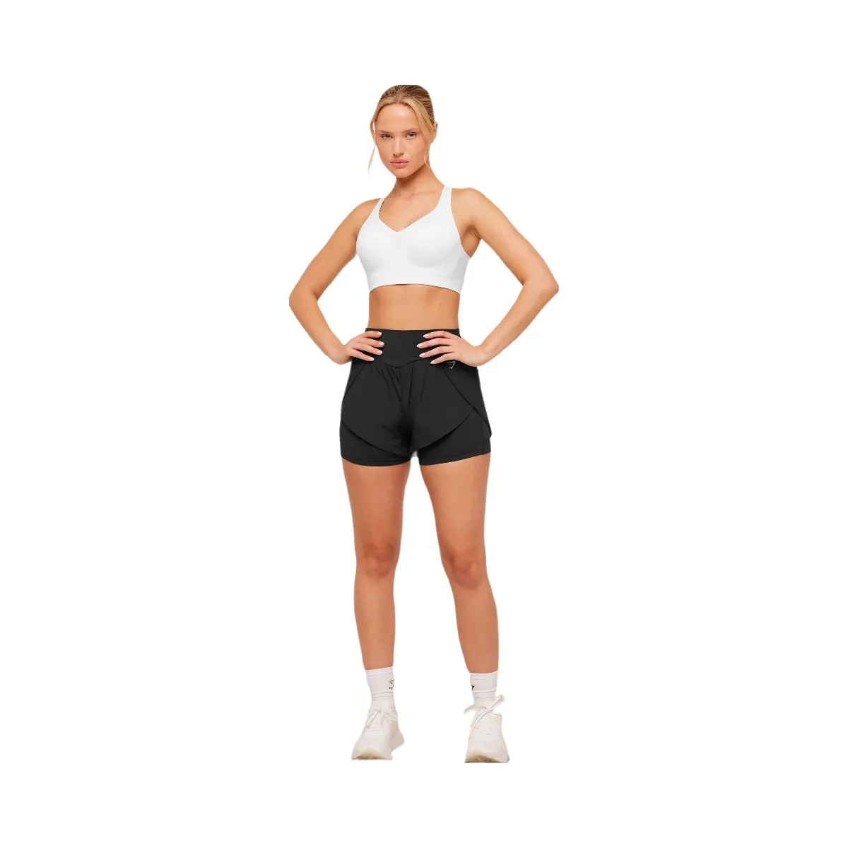 Gymshark High Support V-Neck Sports Bra "GS White" - HypeFly India View 4