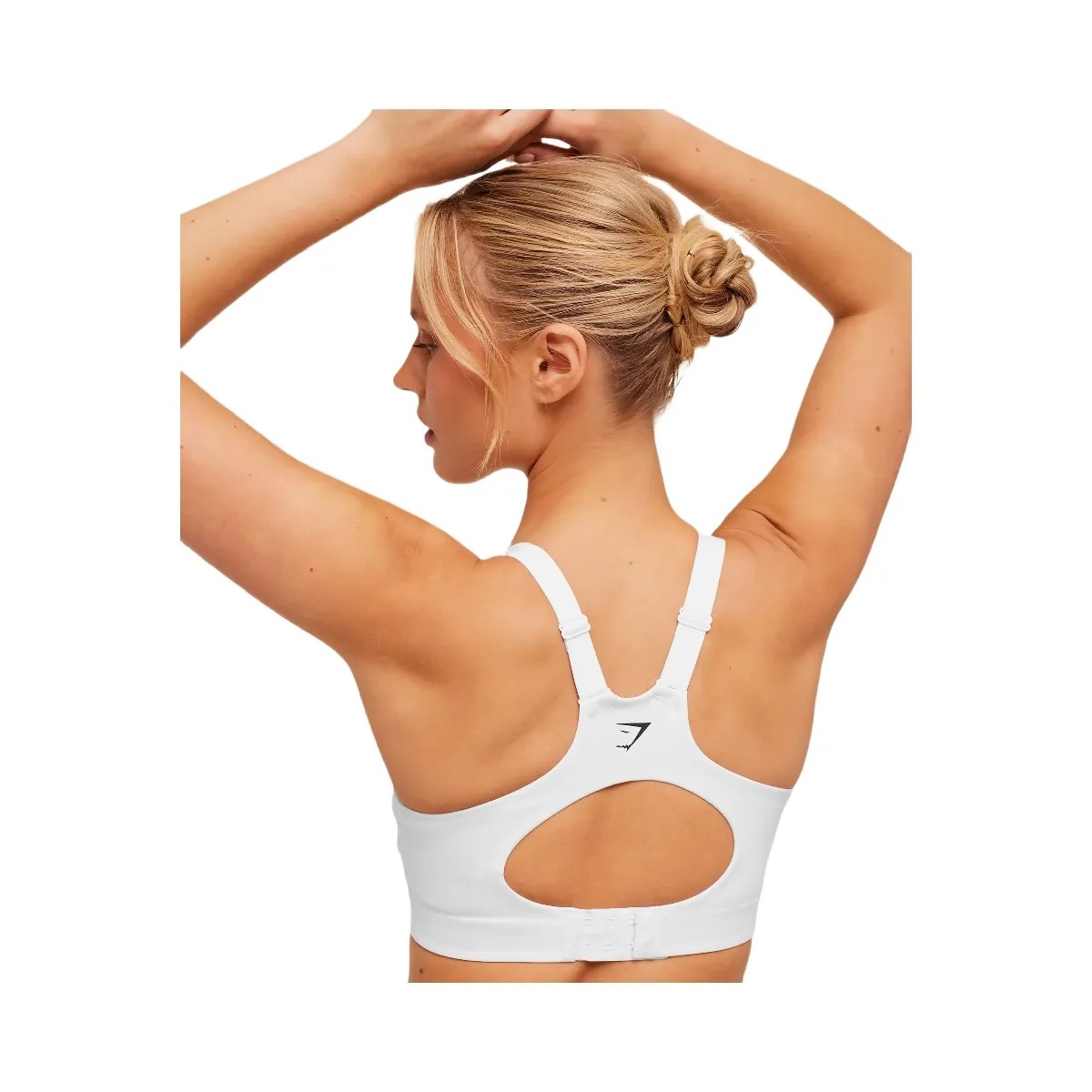 Gymshark High Support V-Neck Sports Bra "GS White" - HypeFly India View 5