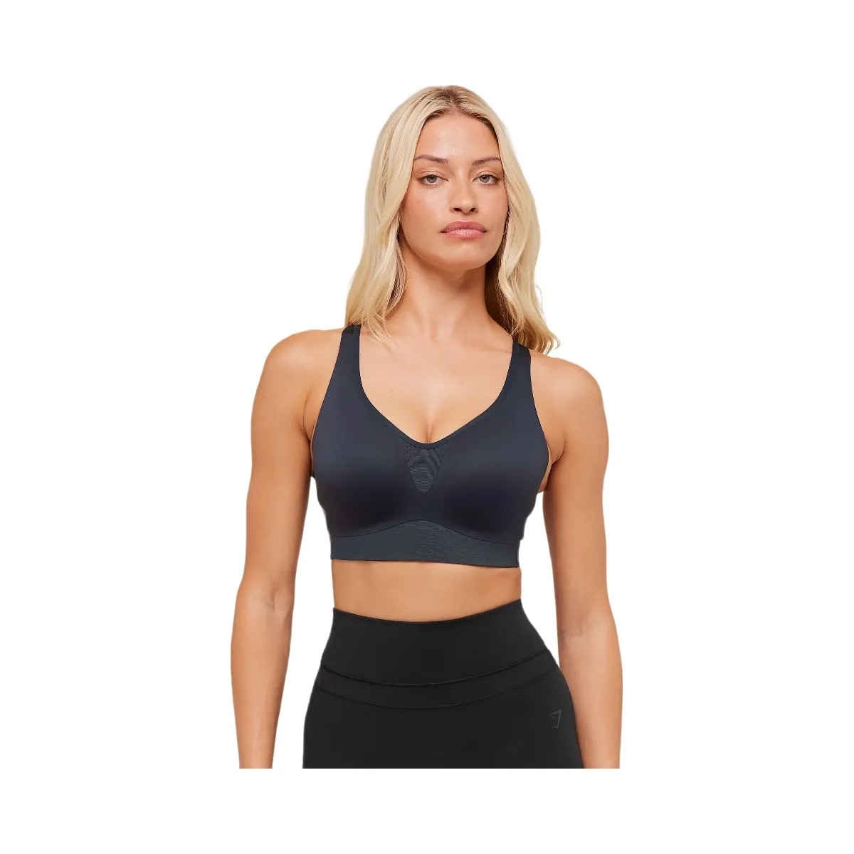 Gymshark High Support V-Neck Sports Bra "Heavy Blue" - HypeFly India View 1