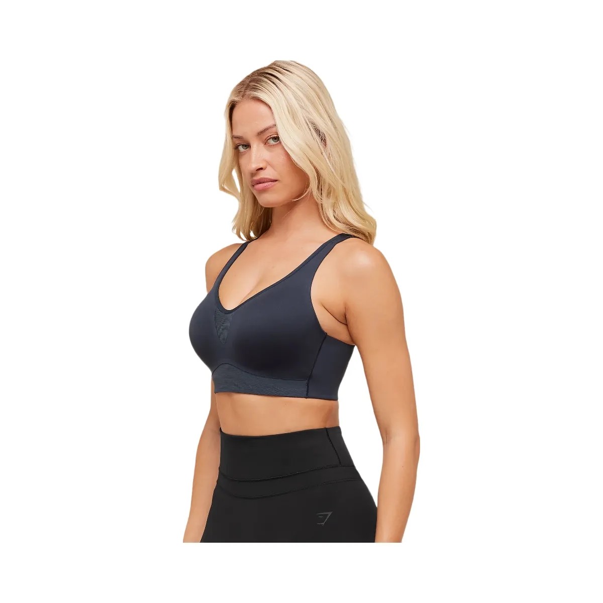 Gymshark High Support V-Neck Sports Bra "Heavy Blue" - HypeFly India View 3