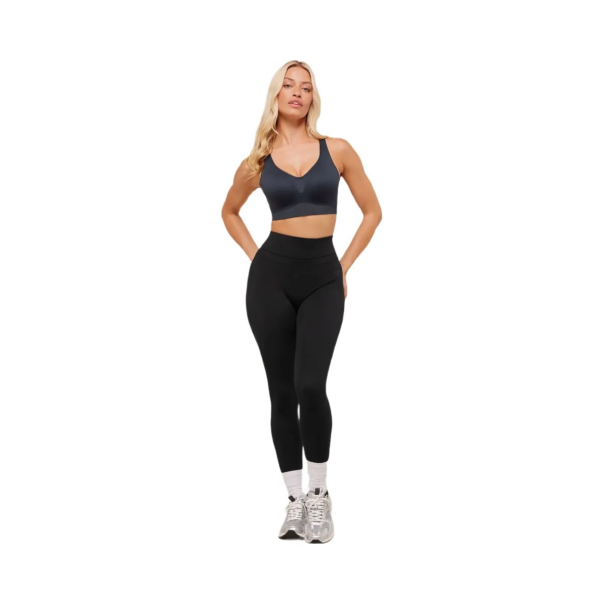 Gymshark High Support V-Neck Sports Bra "Heavy Blue" - HypeFly India View 5