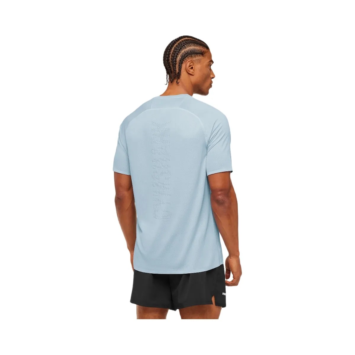 Gymshark Hybrid Engineered Jacquard T-Shirt "Chilled Blue" - HypeFly India View 3
