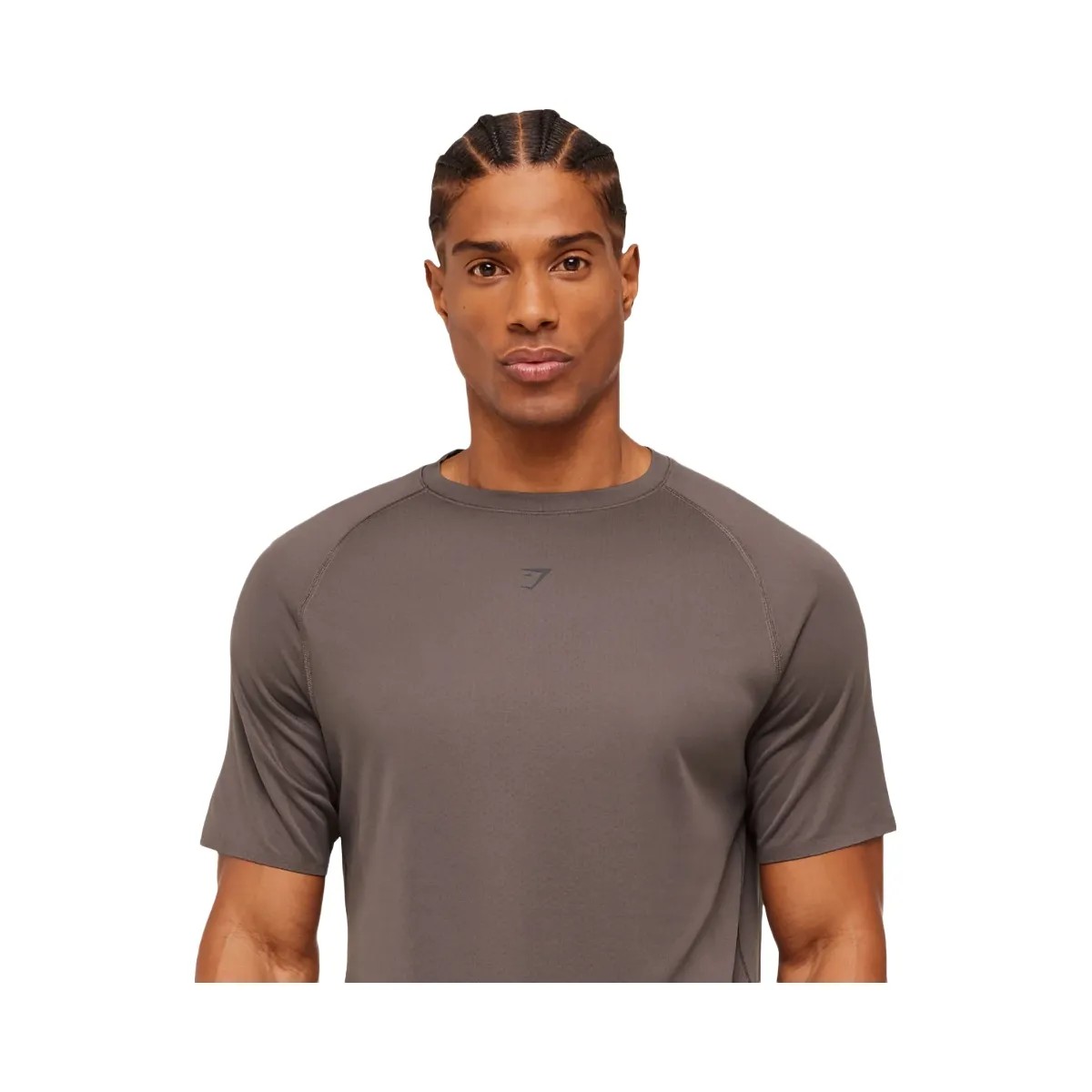 Gymshark Hybrid Engineered Jacquard T-Shirt "Cool Brown" - HypeFly India View 2