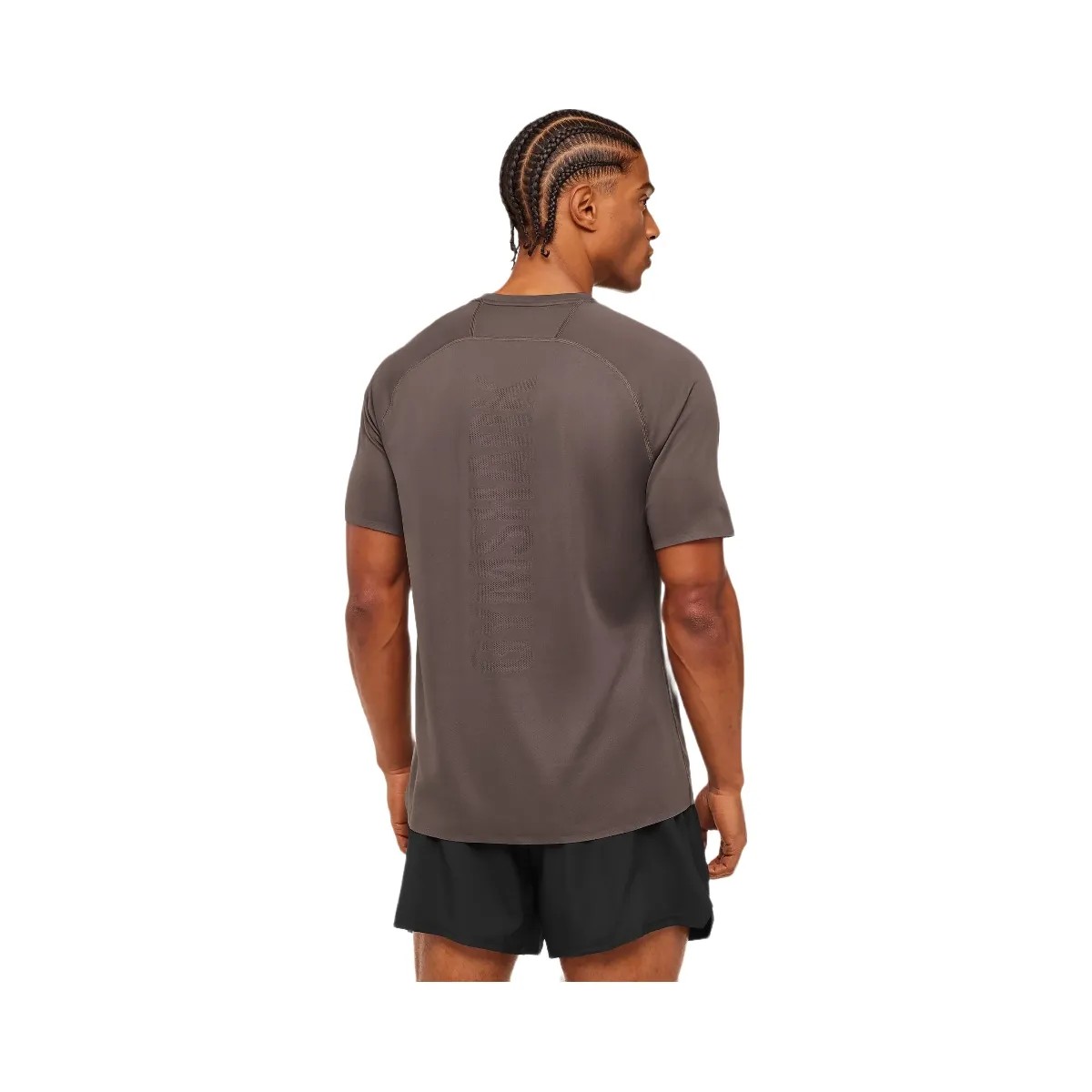 Gymshark Hybrid Engineered Jacquard T-Shirt "Cool Brown" - HypeFly India View 3
