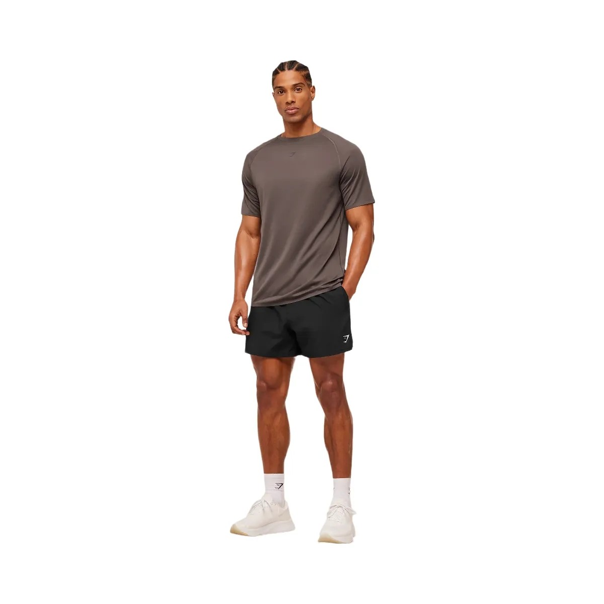 Gymshark Hybrid Engineered Jacquard T-Shirt "Cool Brown" - HypeFly India View 5
