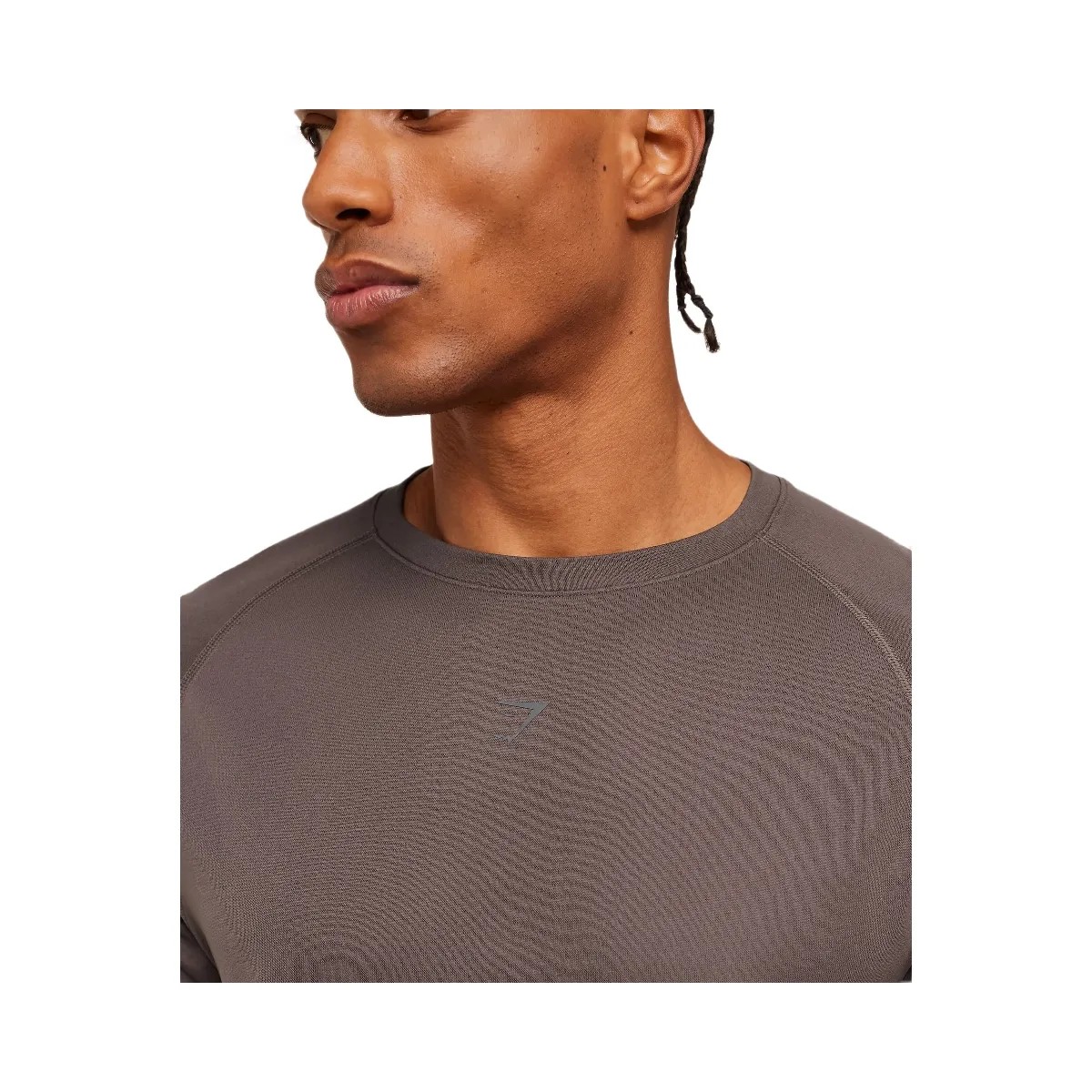 Gymshark Hybrid Engineered Jacquard T-Shirt "Cool Brown" - HypeFly India View 6