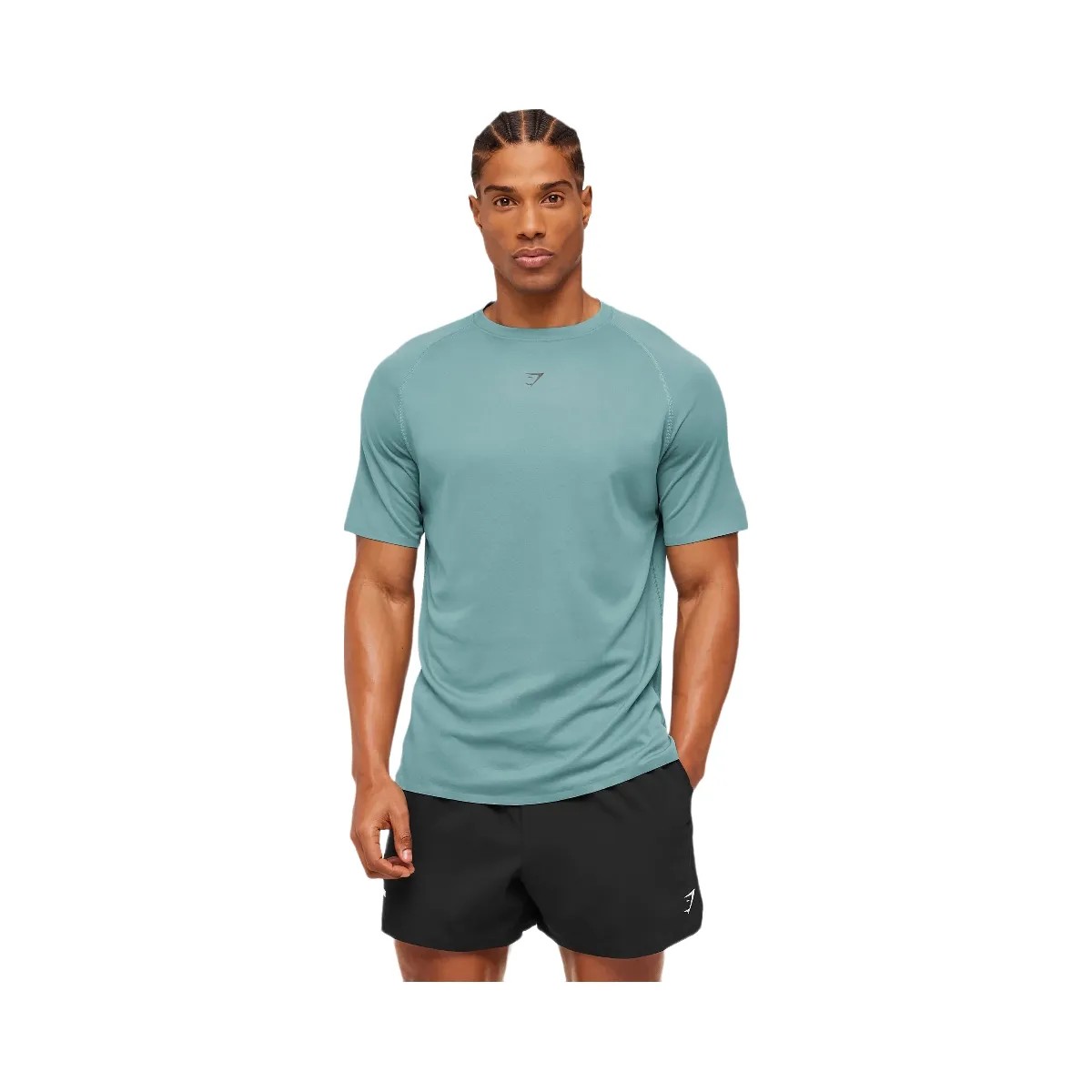 Gymshark Hybrid Engineered Jacquard T-Shirt "Storm Blue" - HypeFly India View 1