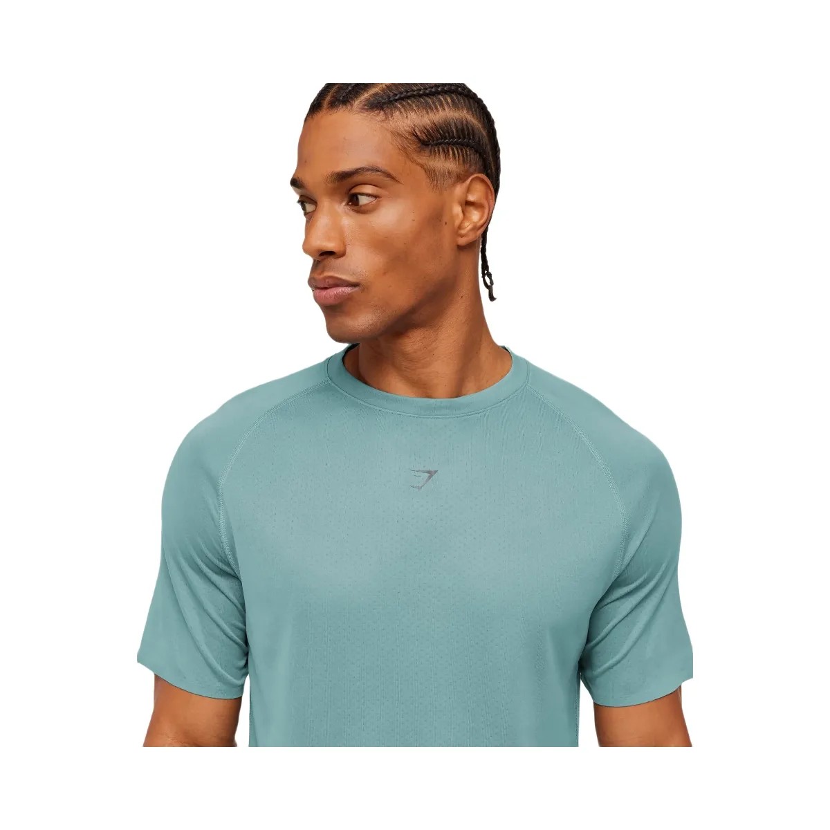 Gymshark Hybrid Engineered Jacquard T-Shirt "Storm Blue" - HypeFly India View 2