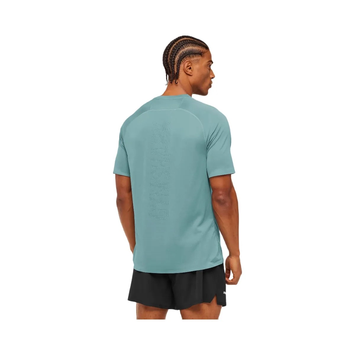 Gymshark Hybrid Engineered Jacquard T-Shirt "Storm Blue" - HypeFly India View 3