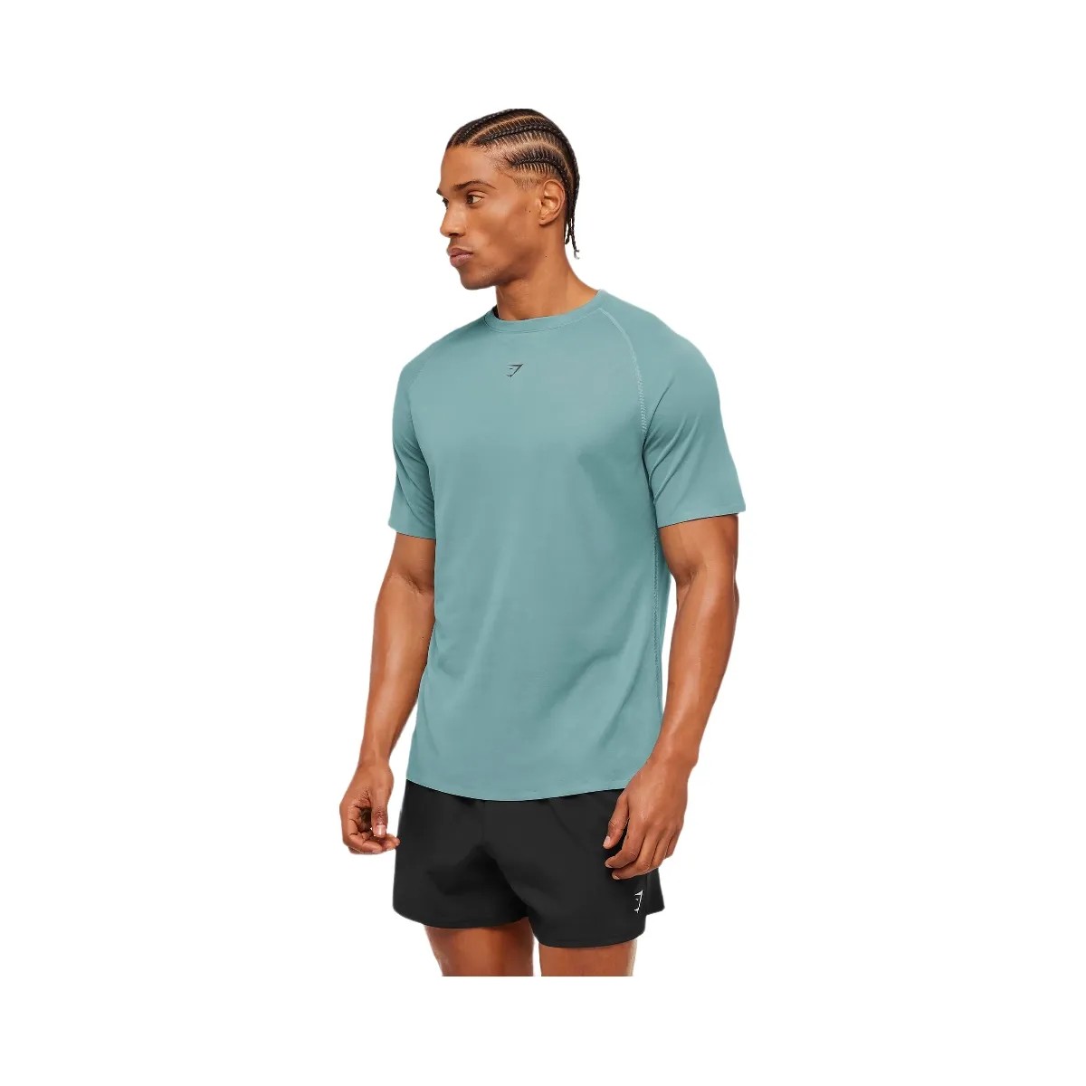 Gymshark Hybrid Engineered Jacquard T-Shirt "Storm Blue" - HypeFly India View 4
