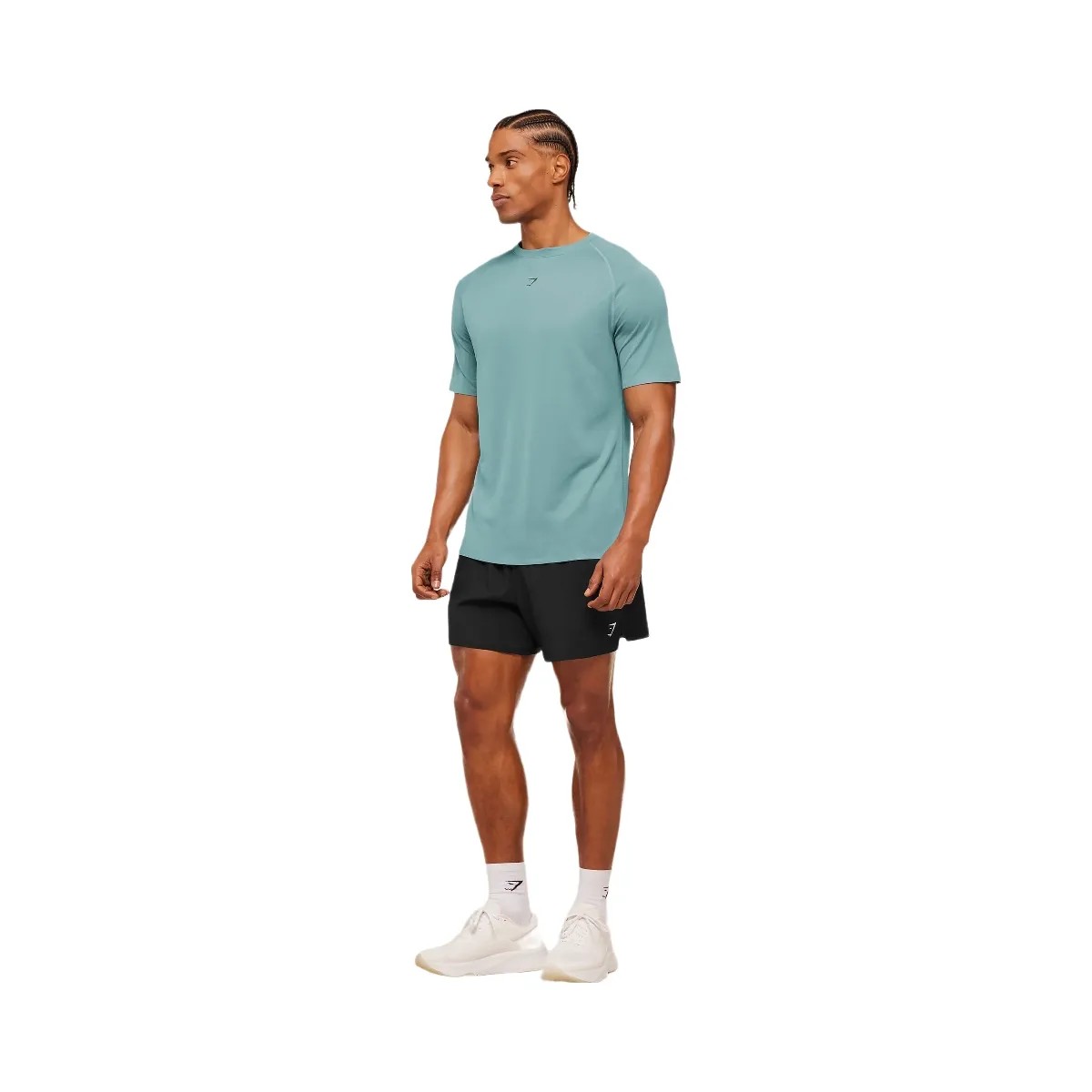 Gymshark Hybrid Engineered Jacquard T-Shirt "Storm Blue" - HypeFly India View 5
