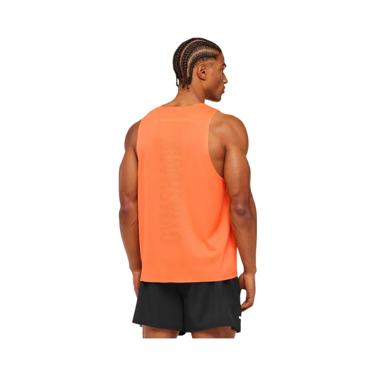 Gymshark Hybrid Engineered Jacquard Tank "Dayglow Peach" - HypeFly India View 2