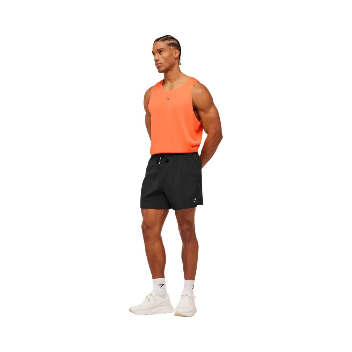 Gymshark Hybrid Engineered Jacquard Tank "Dayglow Peach" - HypeFly India View 4