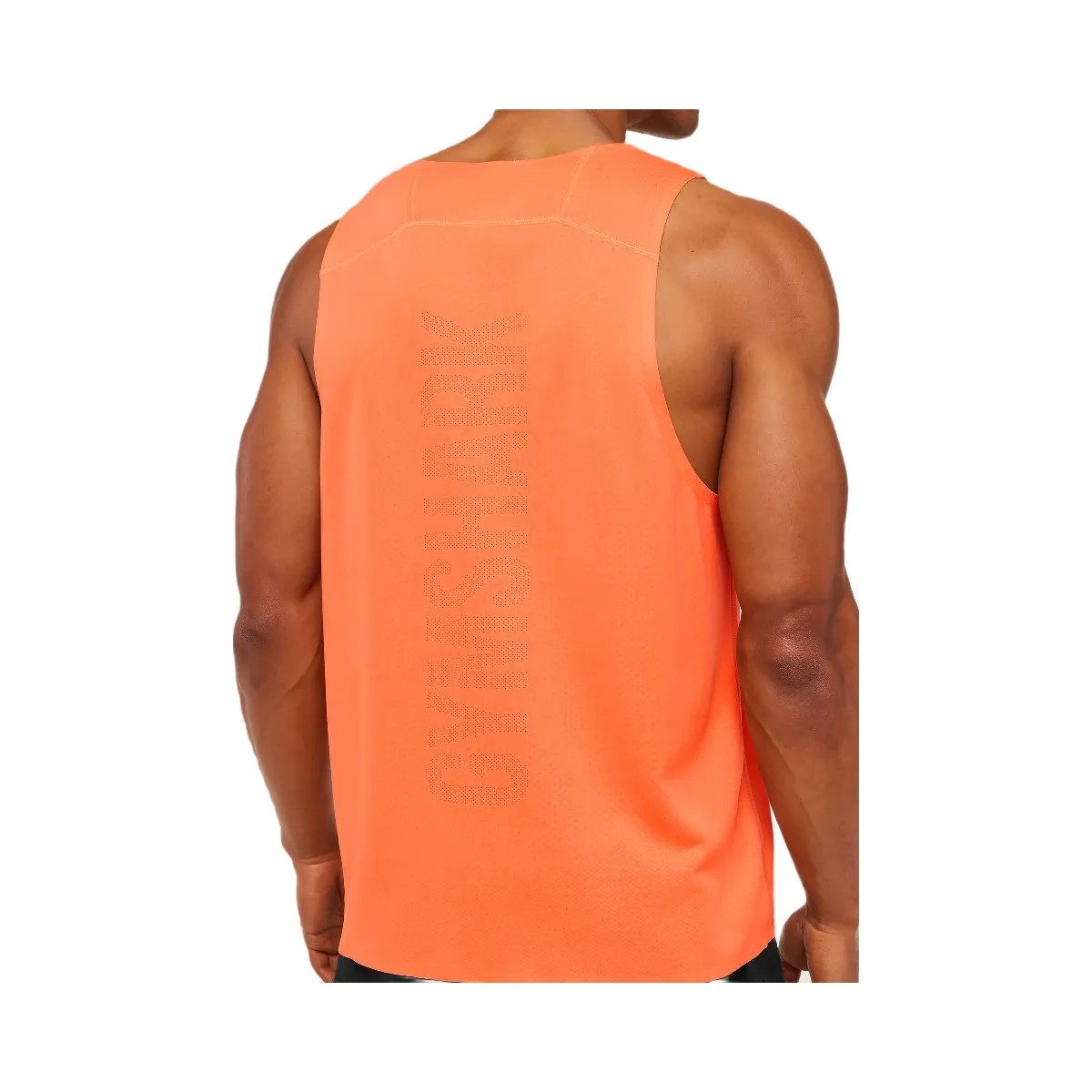Gymshark Hybrid Engineered Jacquard Tank "Dayglow Peach" - HypeFly India View 5