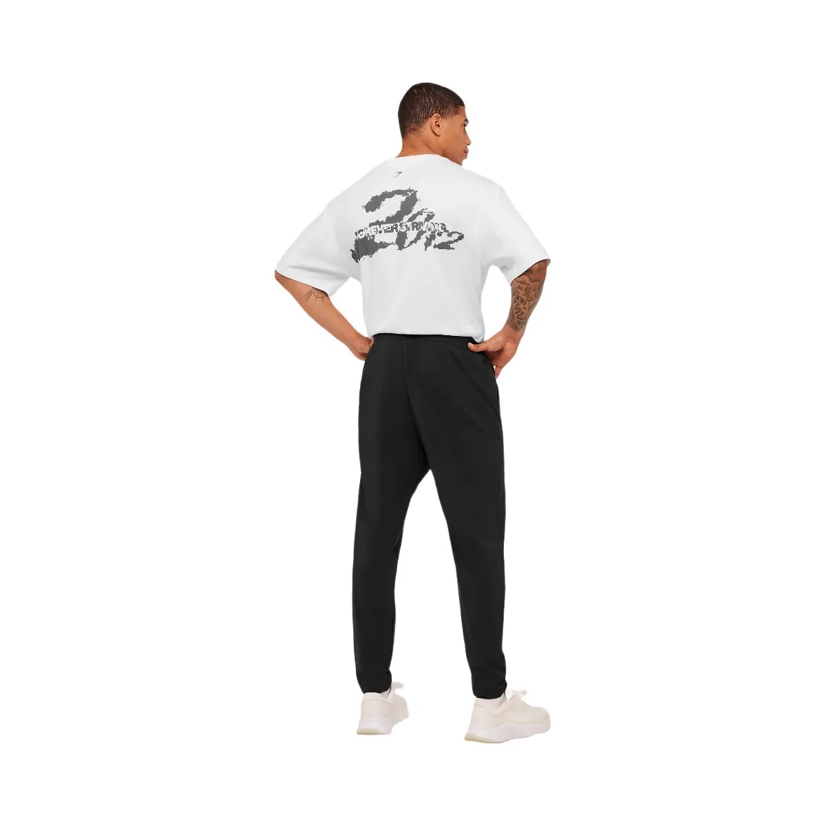 Gymshark Hybrid Slim Fit Joggers "GS Black" - HypeFly India View 4