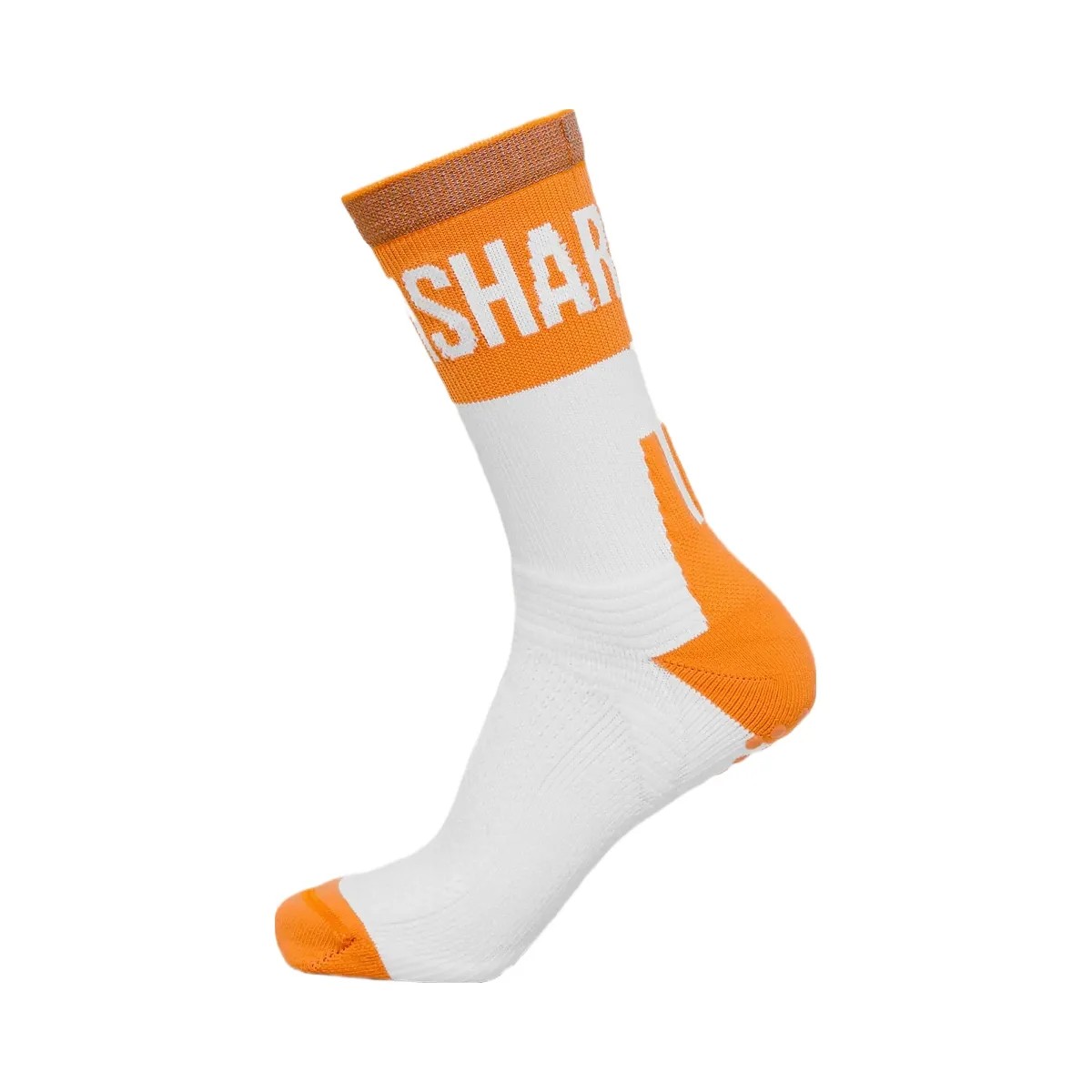 Gymshark Hybrid Training Grip Socks Single "White Dayglow Peach" - HypeFly India View 1