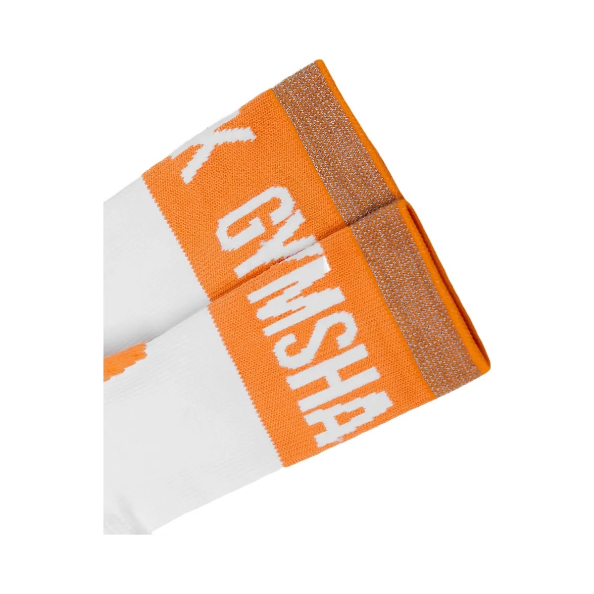 Gymshark Hybrid Training Grip Socks Single "White Dayglow Peach" - HypeFly India View 3