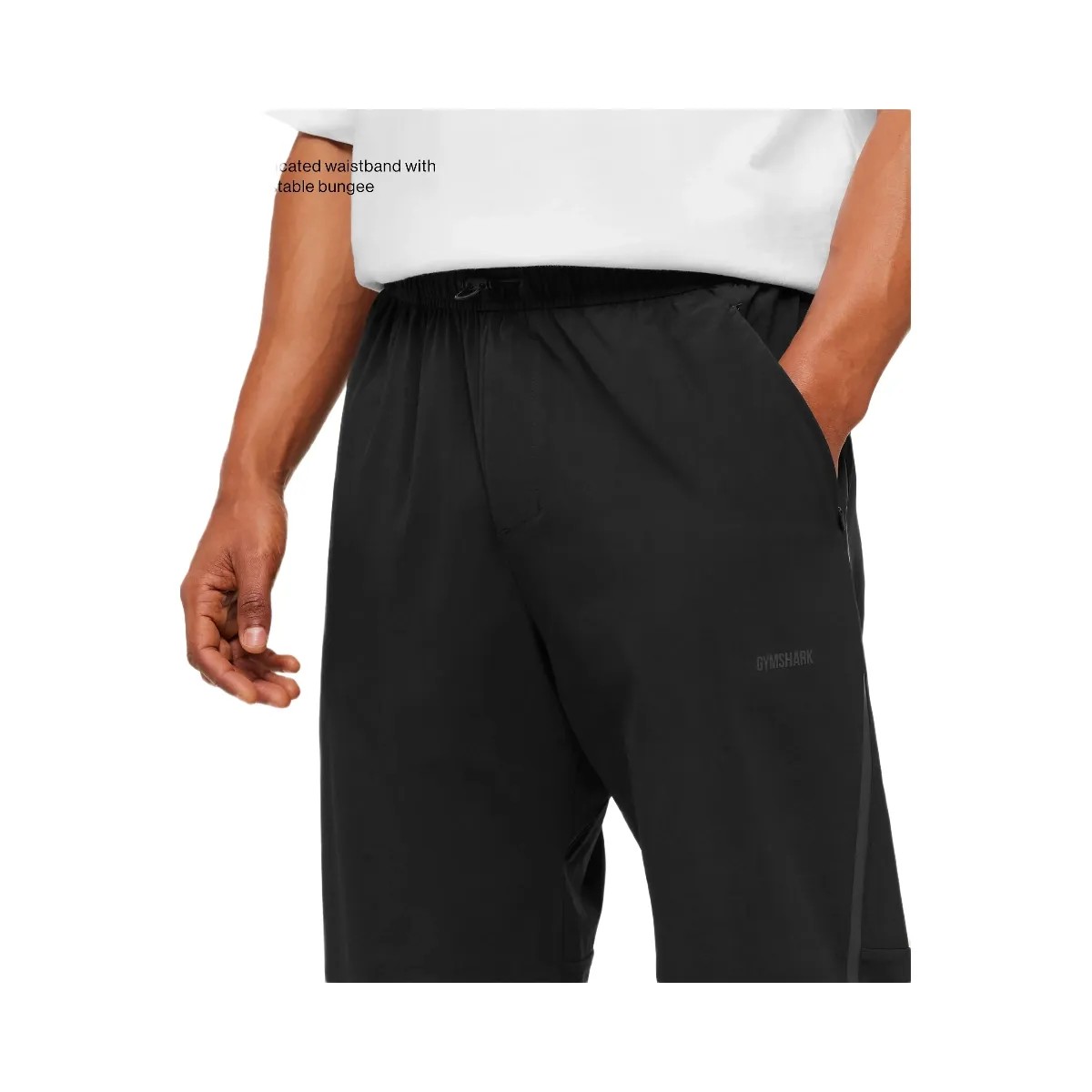Gymshark Hybrid Zip Pants "Black" - HypeFly India View 2