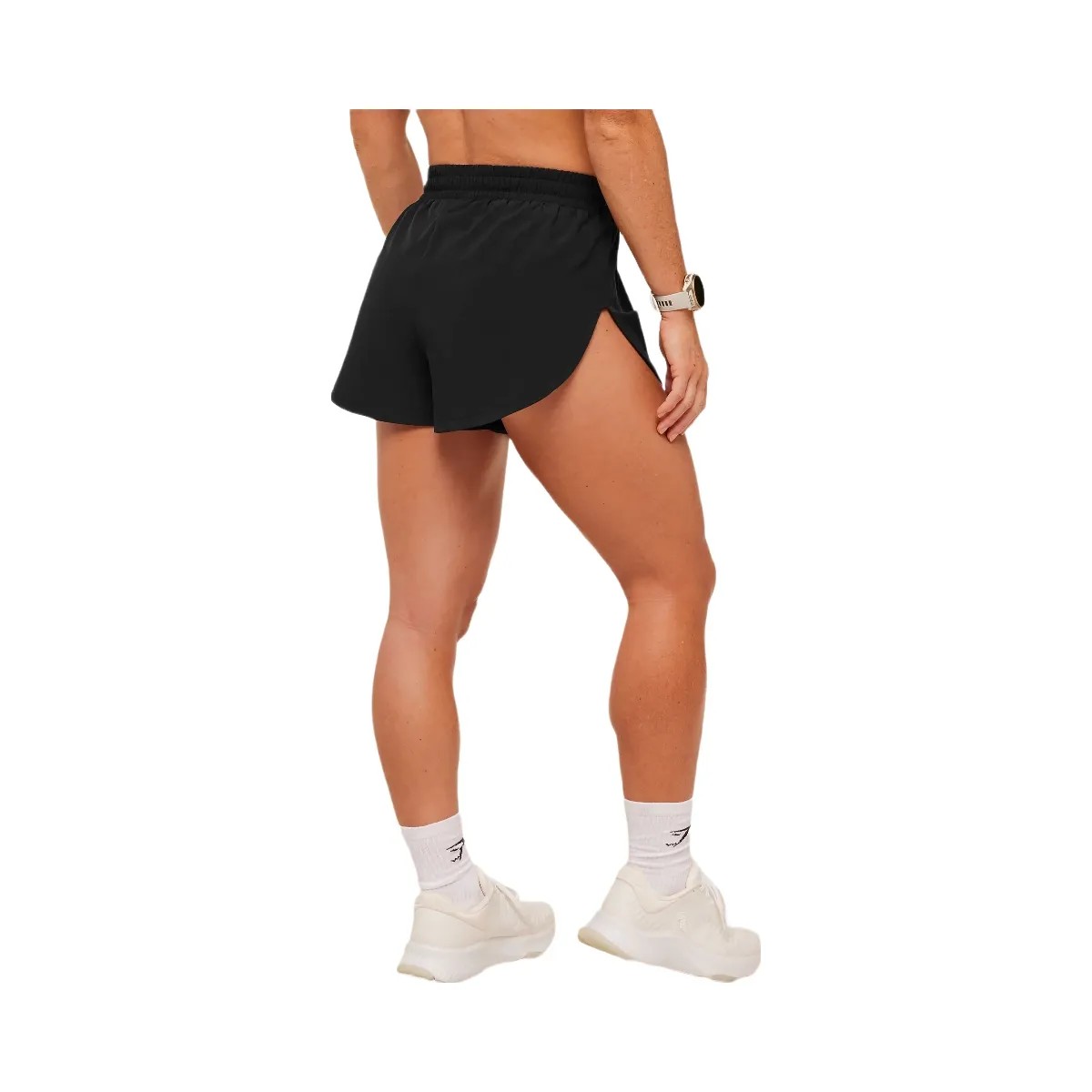 Gymshark Interval High Leg Shorts "Black" - HypeFly India View 3