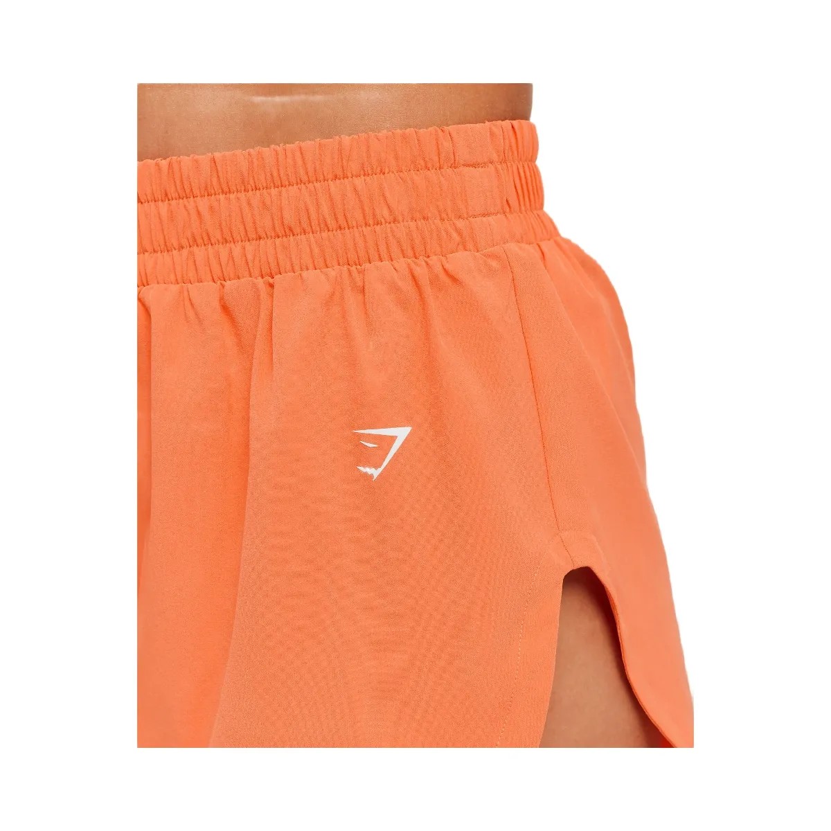 Gymshark Interval High Leg Shorts "Dayglow Peach" - HypeFly India View 6