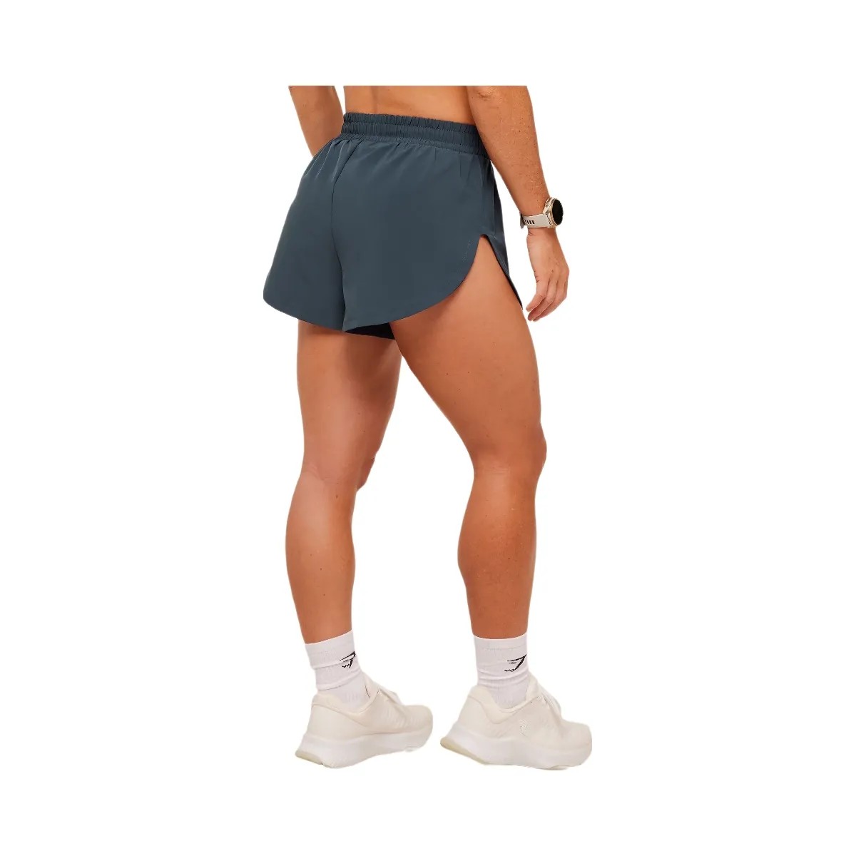 Gymshark Interval High Leg Shorts "Stealth Blue" - HypeFly India View 3