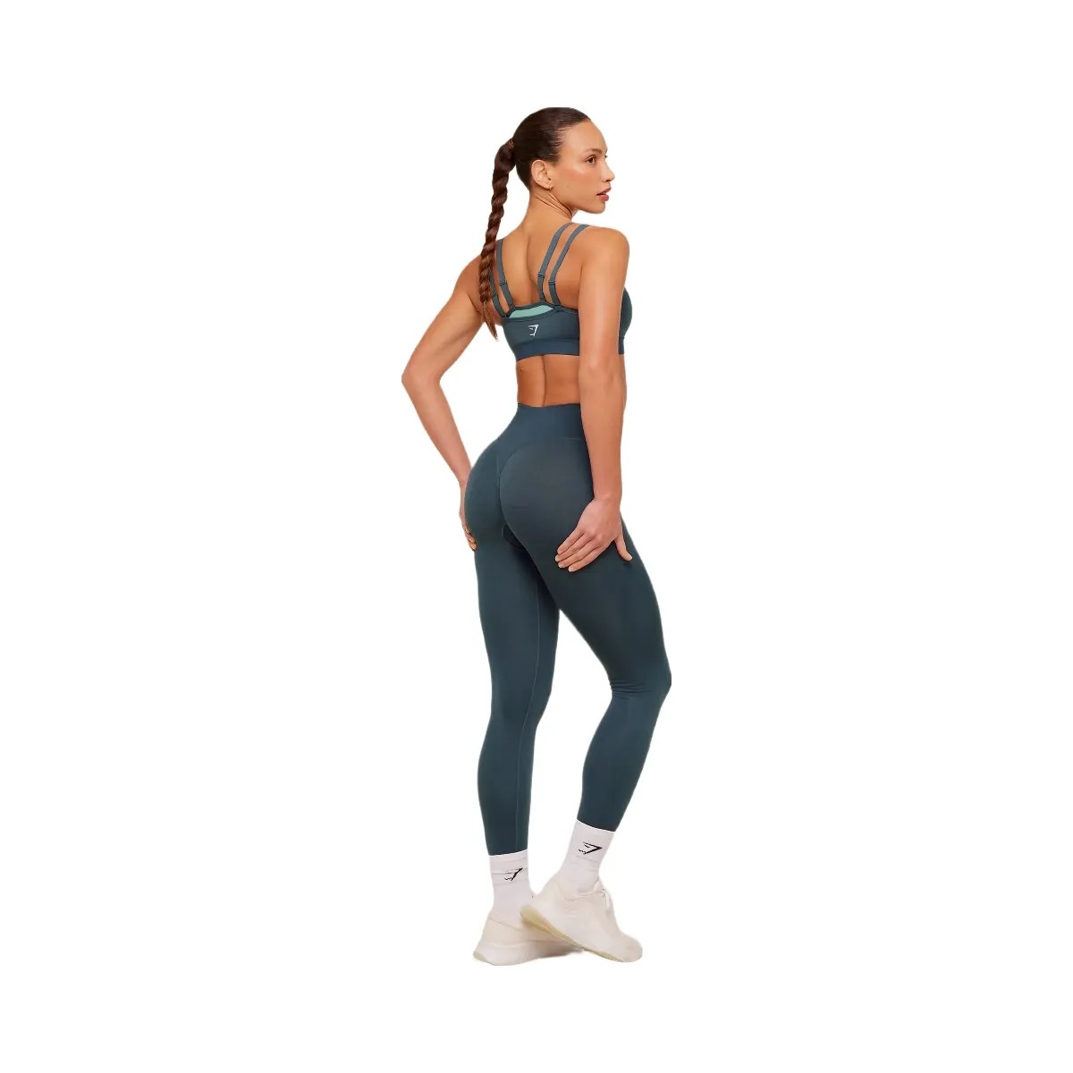 Gymshark Interval Seamless Leggings "Stealth Blue" - HypeFly India View 5