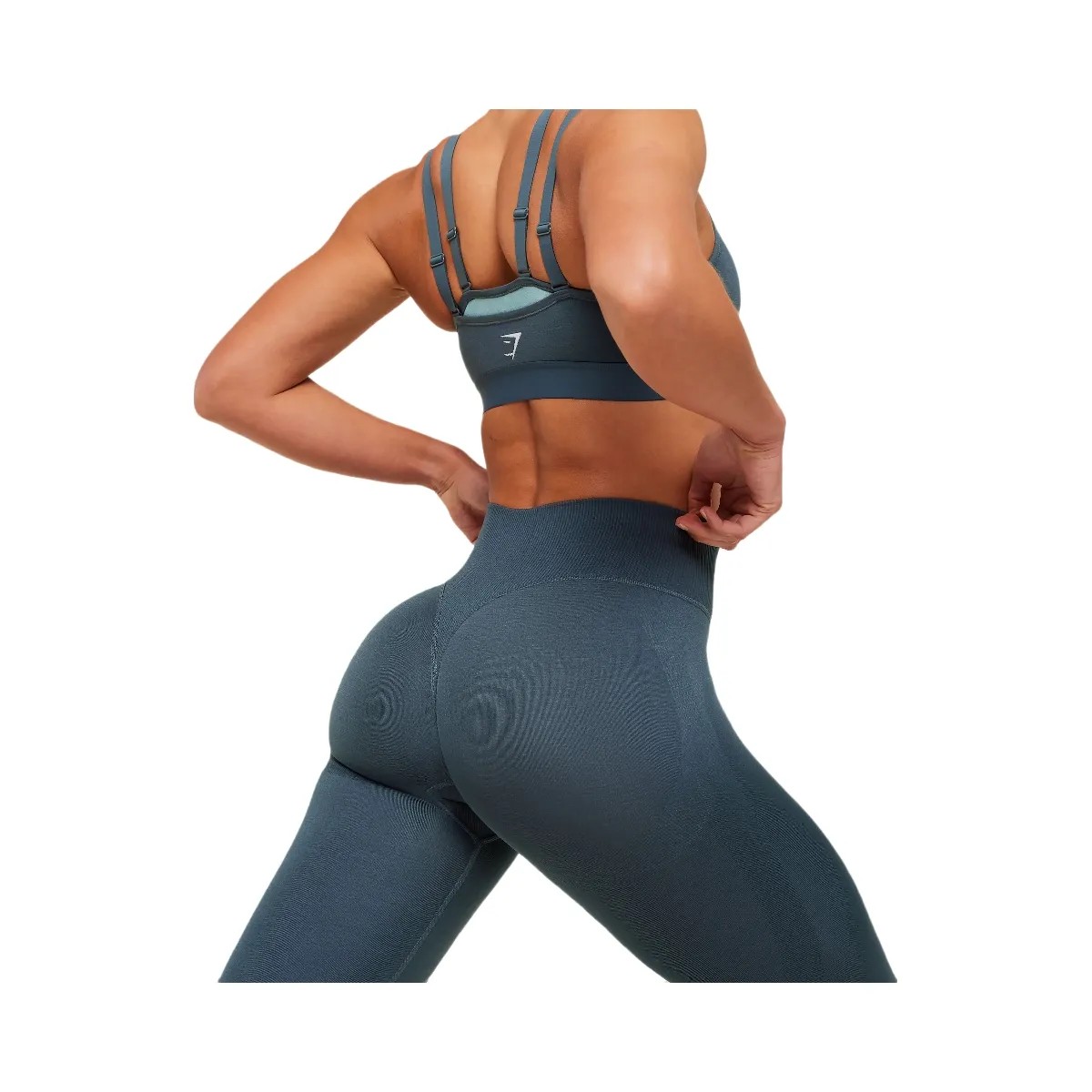 Gymshark Interval Seamless Leggings "Stealth Blue" - HypeFly India View 6