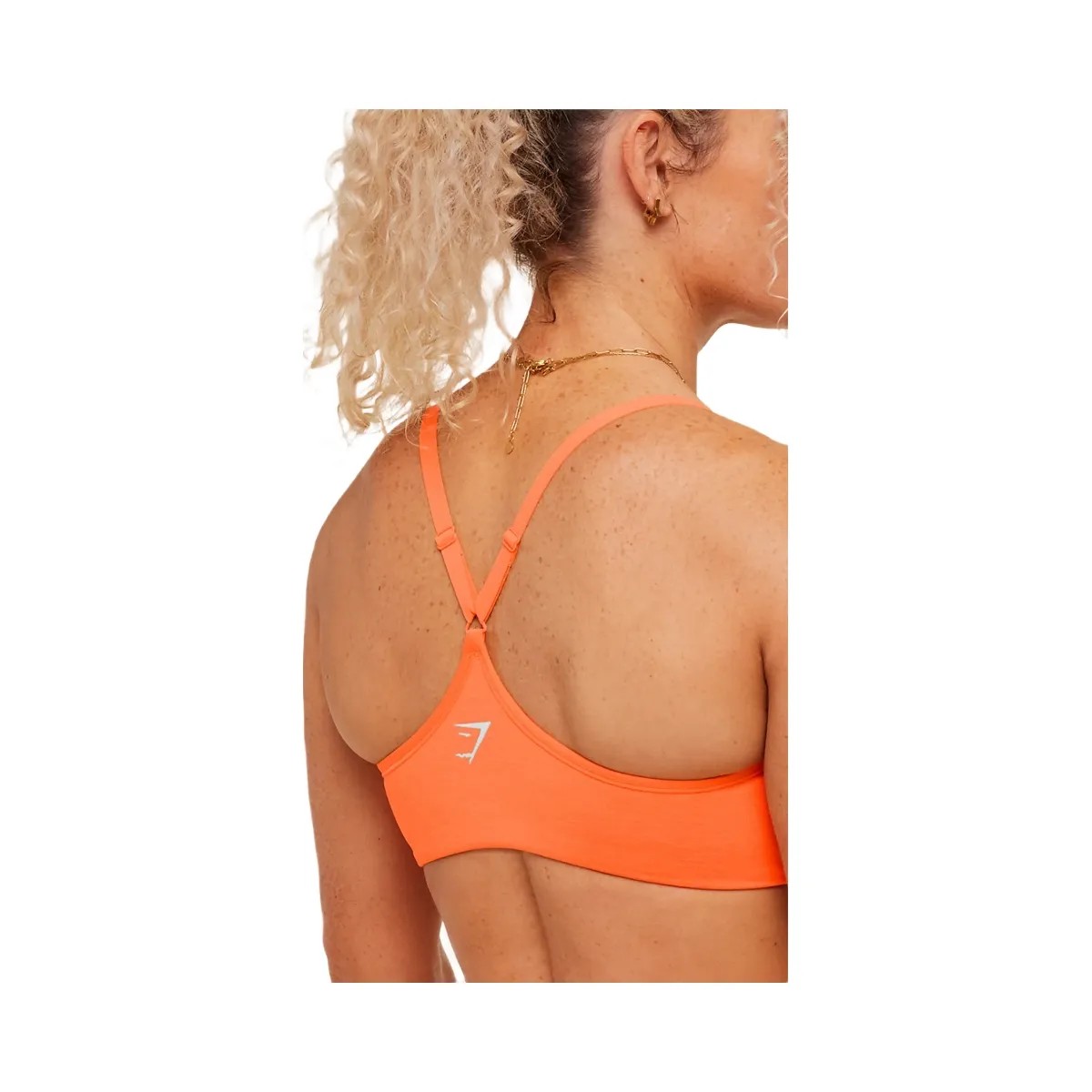 Gymshark Interval Seamless Light Support Sports Bra "Dayglow Peach" - HypeFly India View 3