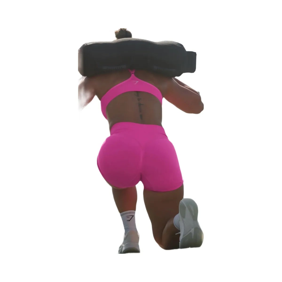 Gymshark Interval Seamless Light Support Sports Bra "Electric Pink" - HypeFly India View 2