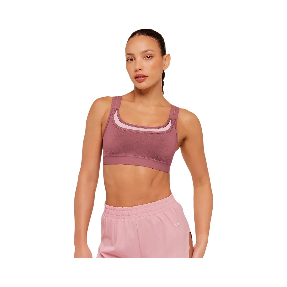 Gymshark Interval Seamless Medium Support Sports Bra "Reset Pink Light Pink" - HypeFly India View 1
