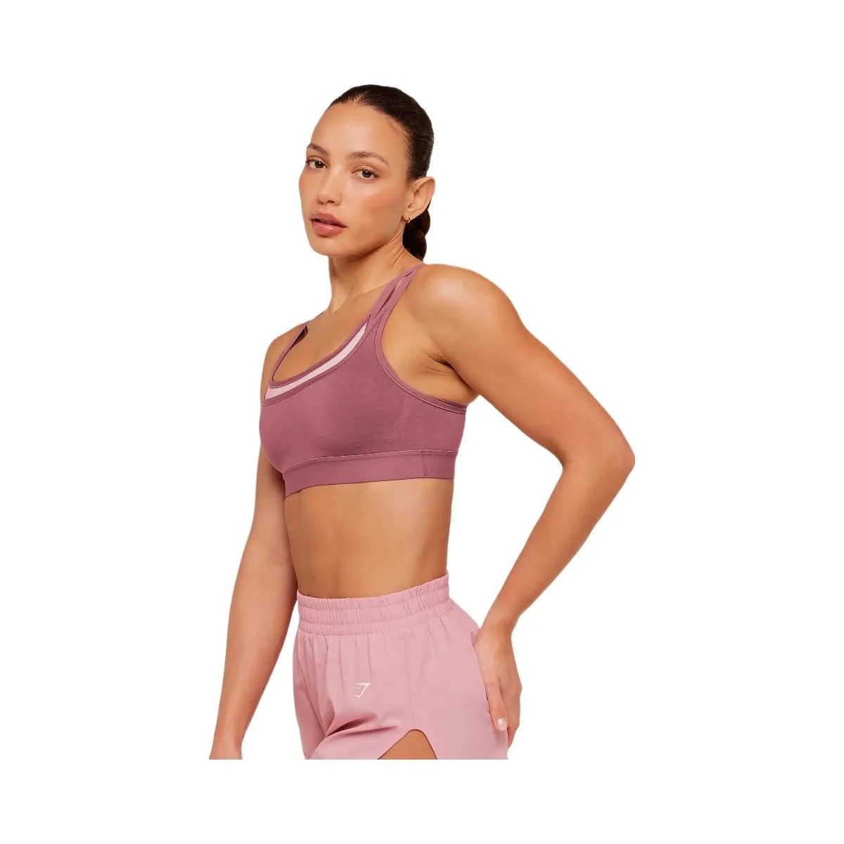 Gymshark Interval Seamless Medium Support Sports Bra "Reset Pink Light Pink" - HypeFly India View 4