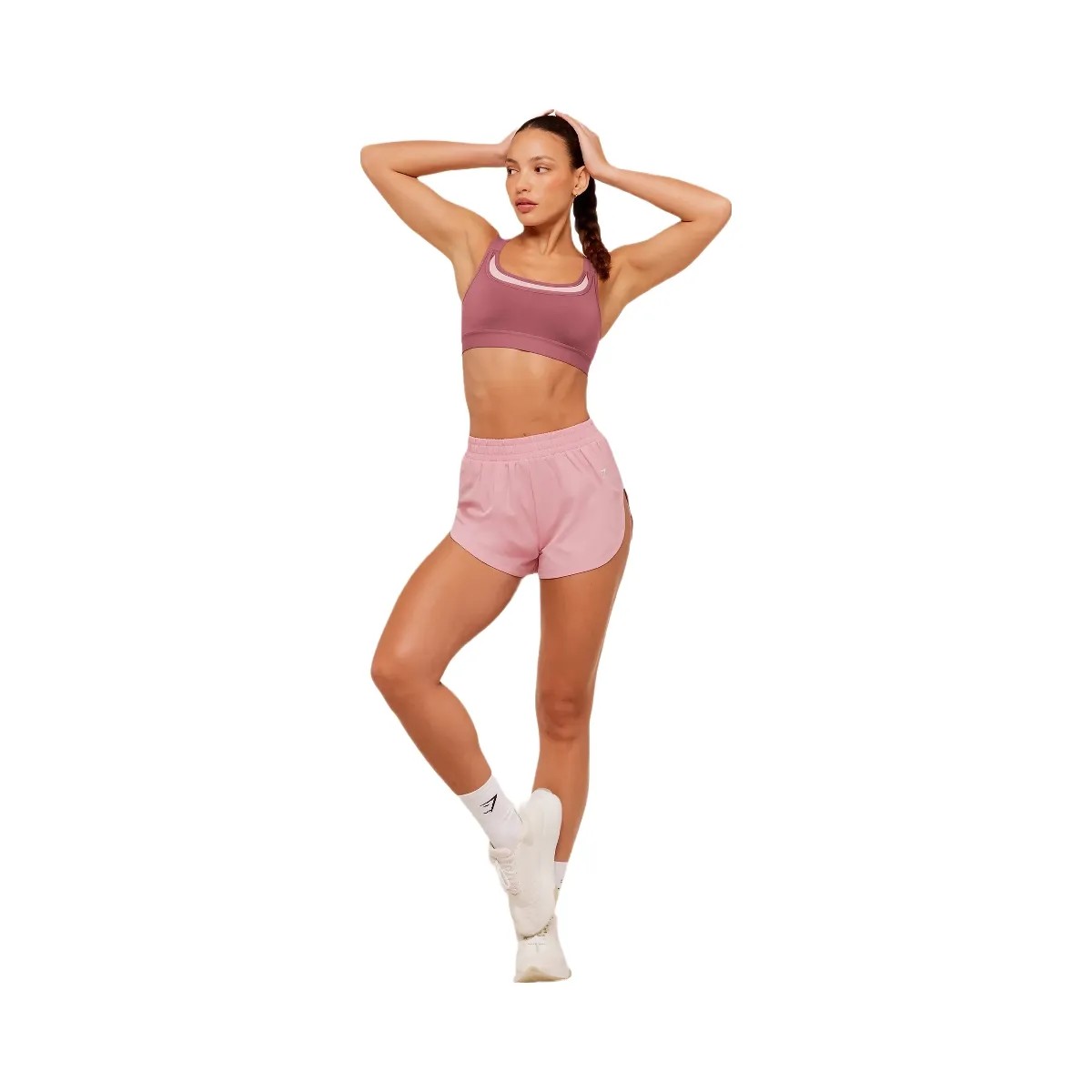 Gymshark Interval Seamless Medium Support Sports Bra "Reset Pink Light Pink" - HypeFly India View 5